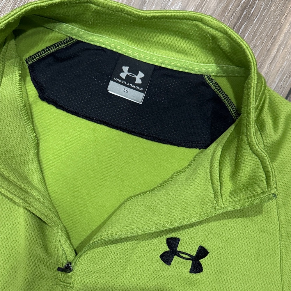 Under Armour Lime Green Quarter-Zip Top - Picture 2 of 3
